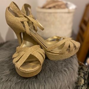Gold Platform Heels